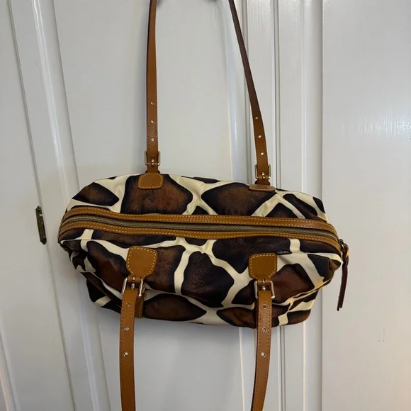NWT DOONEY & BOURKE 🦆 RARE Vintage Giraffe Duffle Satchel Shoulder Bag - Picture 7 of 11